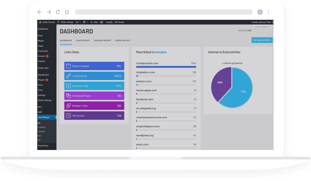 Link Whisper’s Links Report feature for laptop provides an easy-to-understand overview of your website’s internal linking performance. With detailed reports, you can track link distribution, identify opportunities for improvement, and optimize your site’s structure for better SEO. Start using Link Whisper today to access powerful insights and boost your website’s SEO performance.