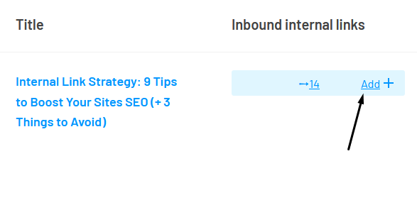 add new inbound internal links