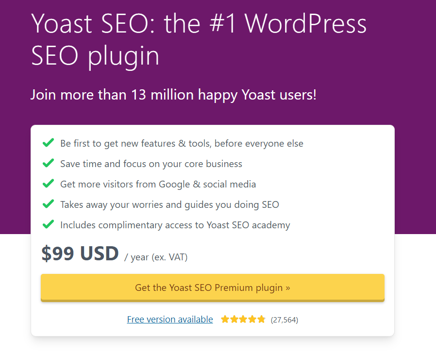 yoast pricing