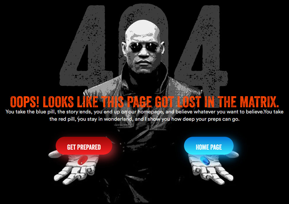 best 404 pages ready to go survival