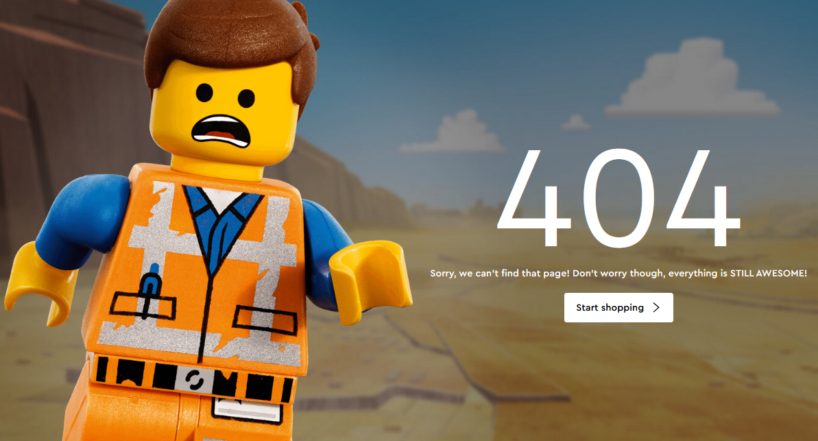 lego funny 404 page