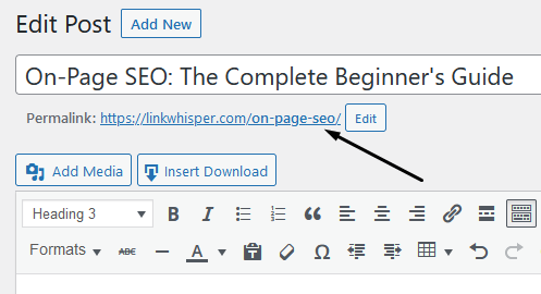 Put the keyword in the URL
