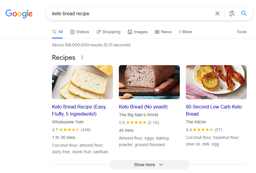 schema for on-page SEO