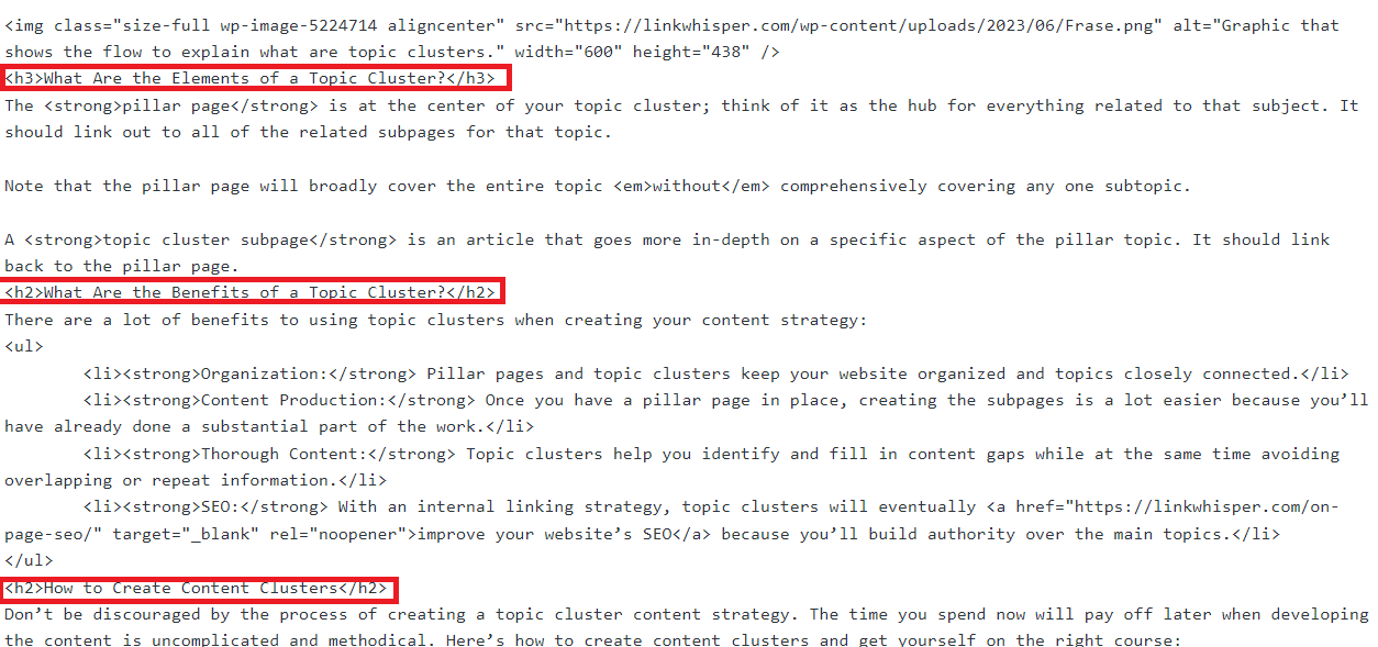 heading tags for meta data