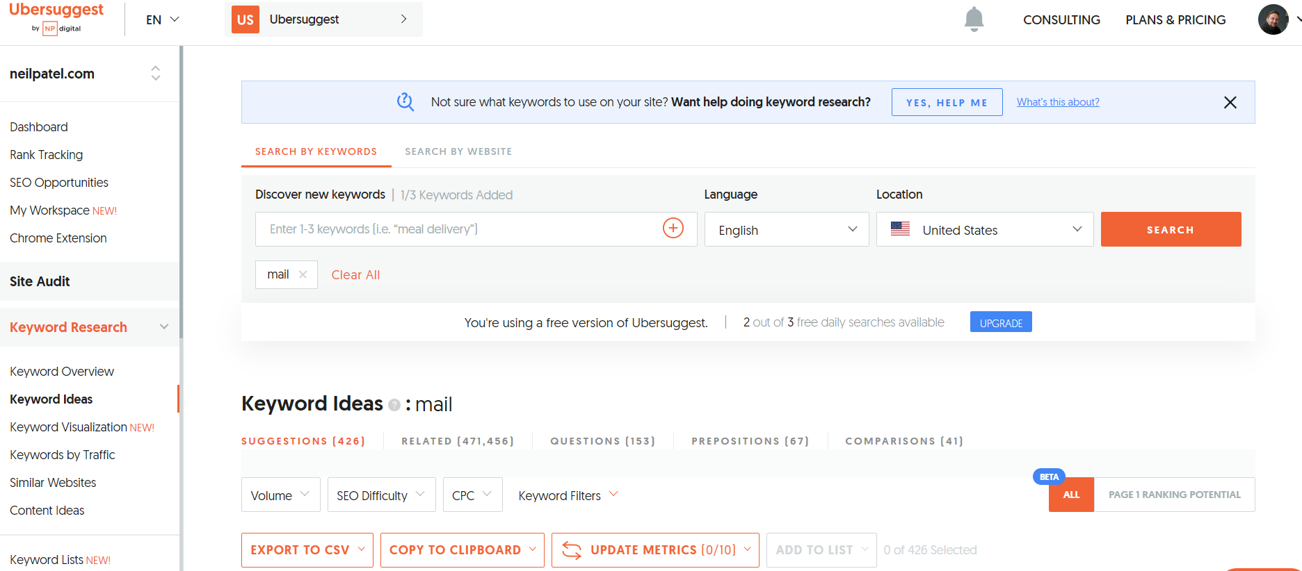ubersuggest ahrefs alternative