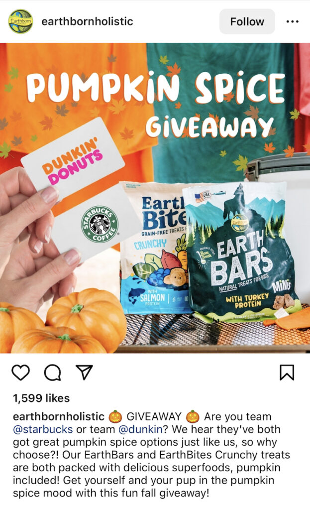 A social media giveaway.