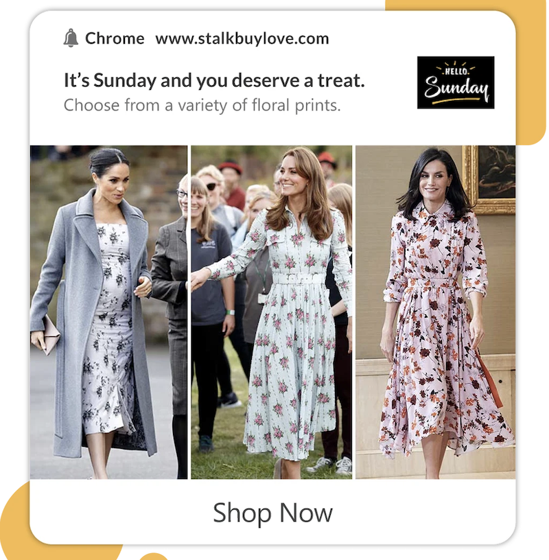 A fashion push notification.