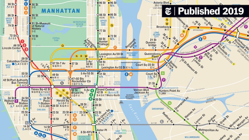 A NYC subway map.