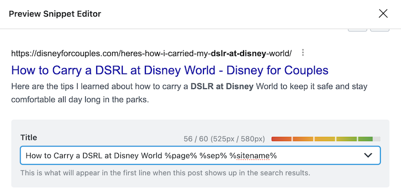 Update to the Rank Math metadata box.