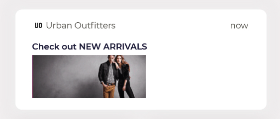 A push notification with an image.