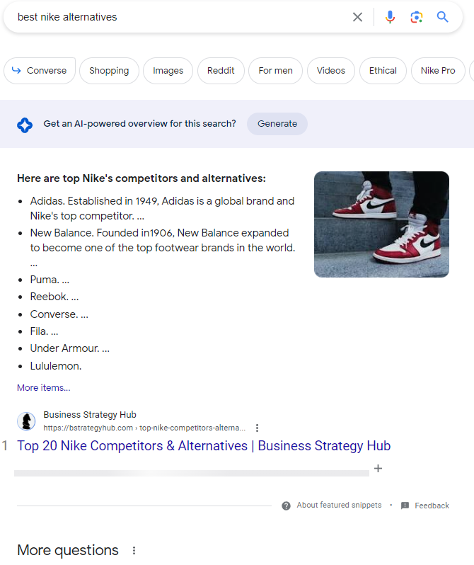 nike info search