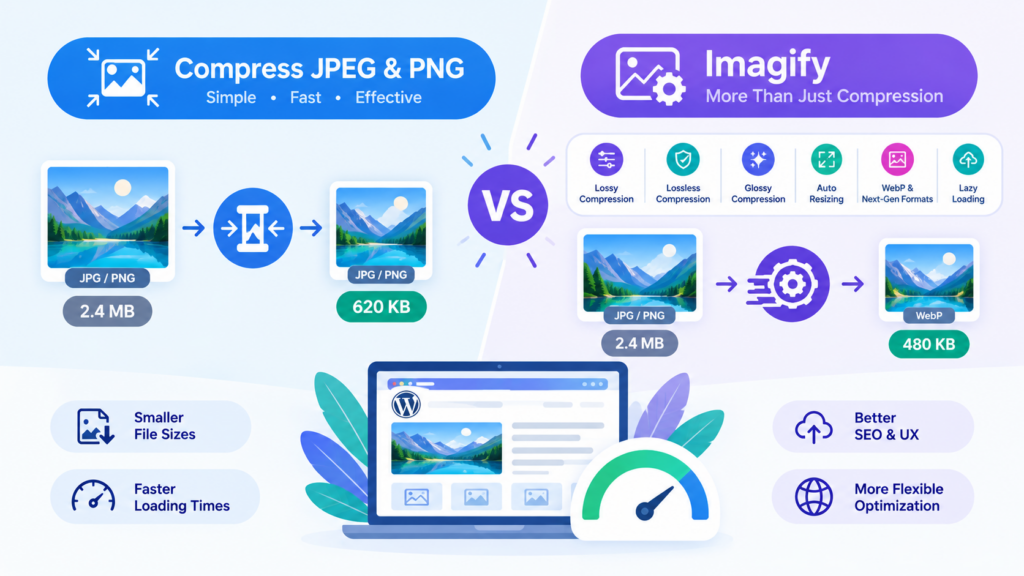 Compress JPEG & PNG Images vs Imagify