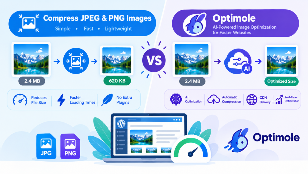 Compress JPEG & PNG Images vs Optimole