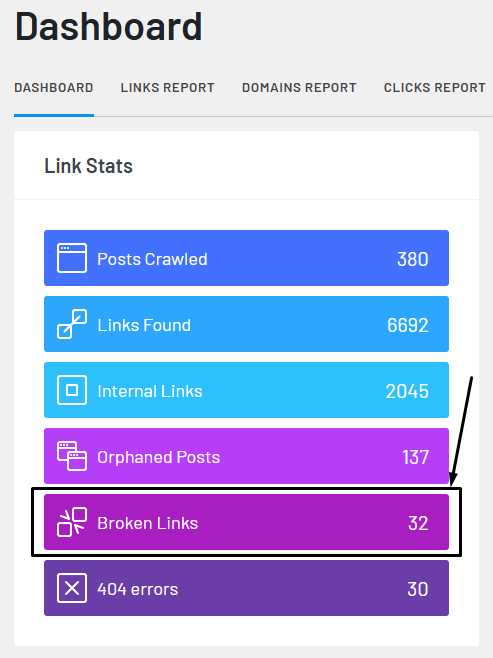 Broken Internal Links Report in Link Whisper