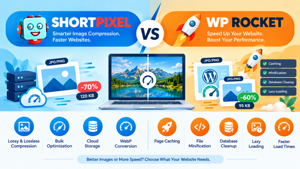 ShortPixel Image Optimizer vs WP Rocket